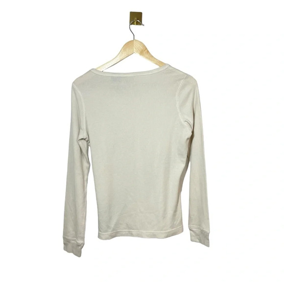 VINTAGE Harley Davidson V-Neck Thermal Rhinestone Long Sleeve in Ivory Size M - Picture 9 of 11